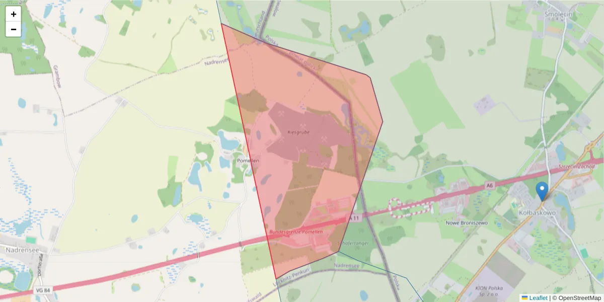 Szczegółowa mapa kodu pocztowego 17329 z granicami, sąsiednimi kodami pocztowymi i urzędami pocztowymi