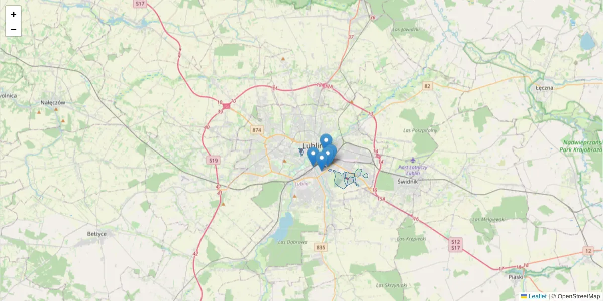 Szczegółowa mapa kodu pocztowego 20-026 z granicami, sąsiednimi kodami pocztowymi i urzędami pocztowymi