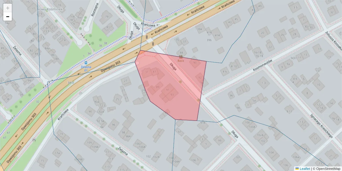 Szczegółowa mapa kodu pocztowego 20-365 z granicami, sąsiednimi kodami pocztowymi i urzędami pocztowymi