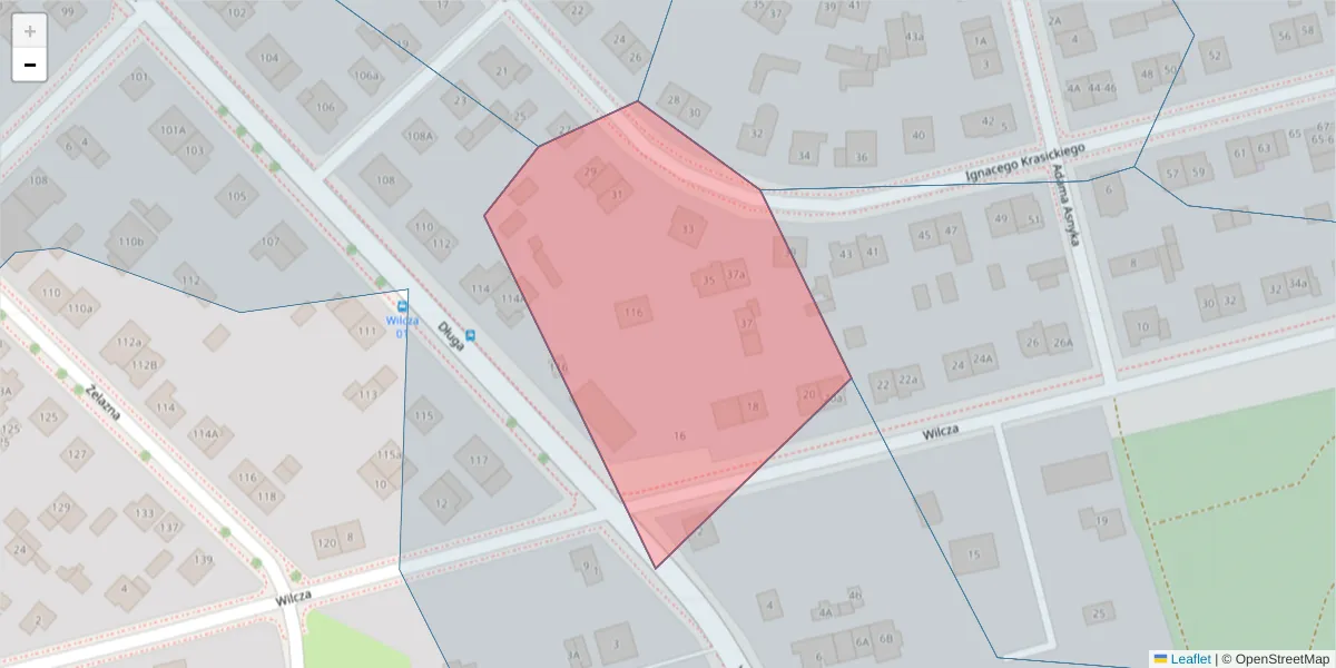 Szczegółowa mapa kodu pocztowego 20-370 z granicami, sąsiednimi kodami pocztowymi i urzędami pocztowymi