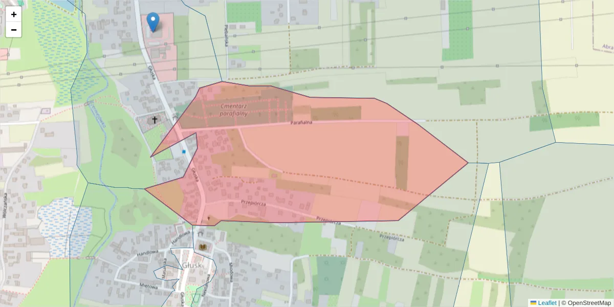 Szczegółowa mapa kodu pocztowego 20-382 z granicami, sąsiednimi kodami pocztowymi i urzędami pocztowymi
