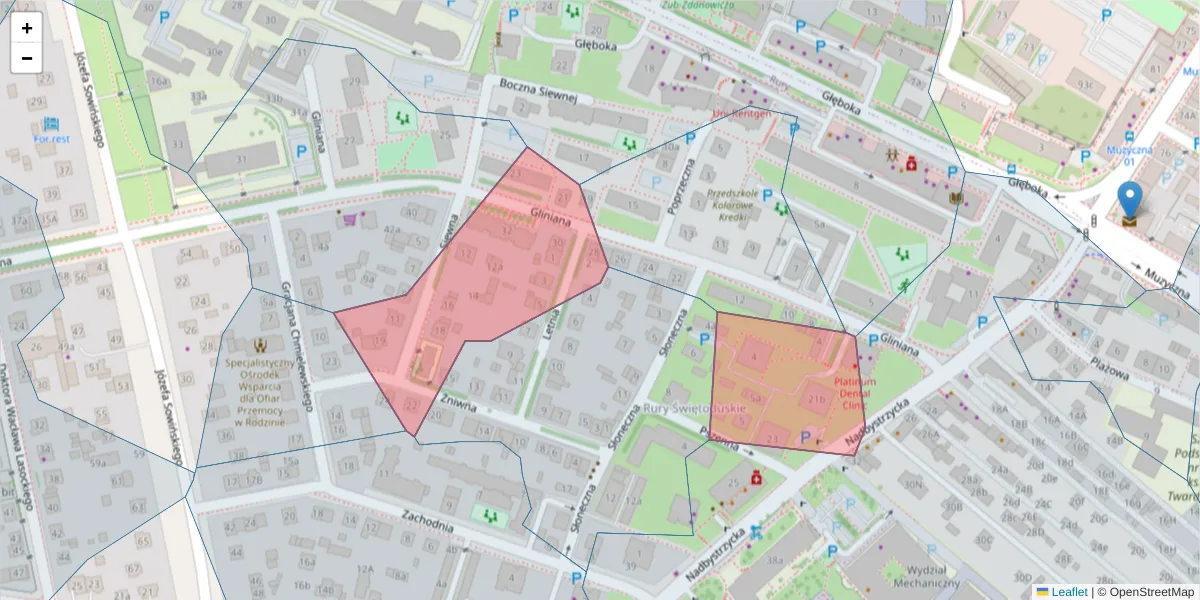 Szczegółowa mapa kodu pocztowego 20-617 z granicami, sąsiednimi kodami pocztowymi i urzędami pocztowymi