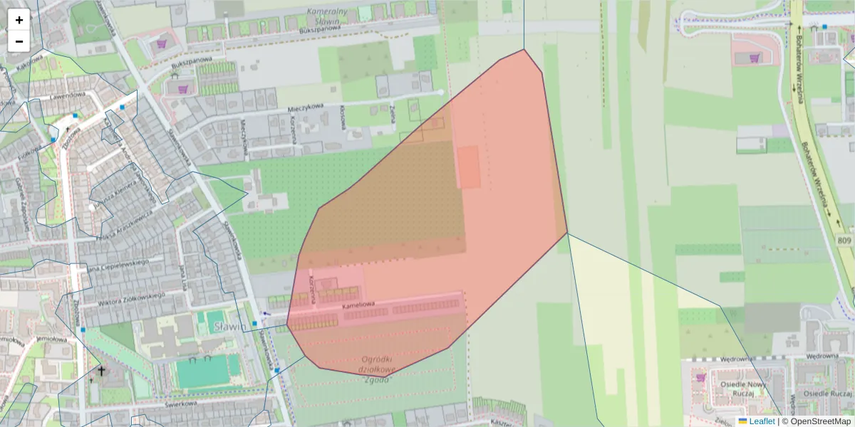 Szczegółowa mapa kodu pocztowego 20-821 z granicami, sąsiednimi kodami pocztowymi i urzędami pocztowymi