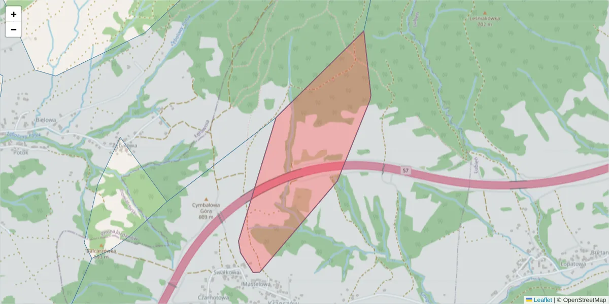 Szczegółowa mapa kodu pocztowego 23-433 z granicami, sąsiednimi kodami pocztowymi i urzędami pocztowymi