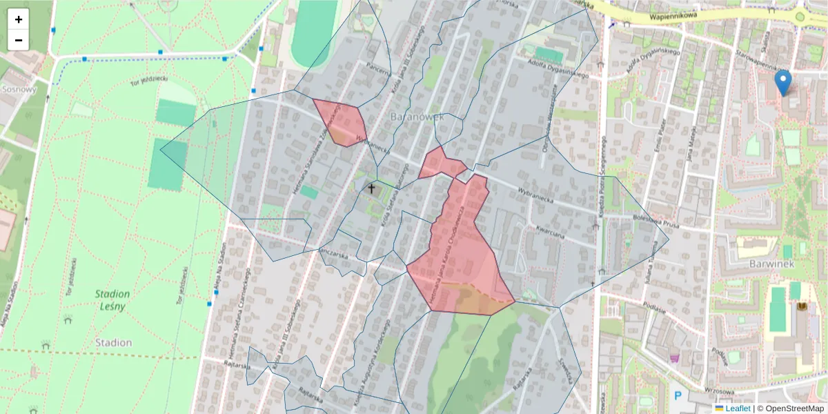 Szczegółowa mapa kodu pocztowego 25-128 z granicami, sąsiednimi kodami pocztowymi i urzędami pocztowymi