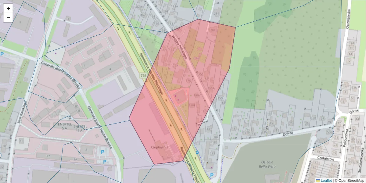 Szczegółowa mapa kodu pocztowego 25-154 z granicami, sąsiednimi kodami pocztowymi i urzędami pocztowymi
