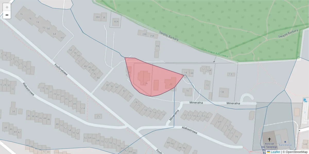 Szczegółowa mapa kodu pocztowego 25-759 z granicami, sąsiednimi kodami pocztowymi i urzędami pocztowymi