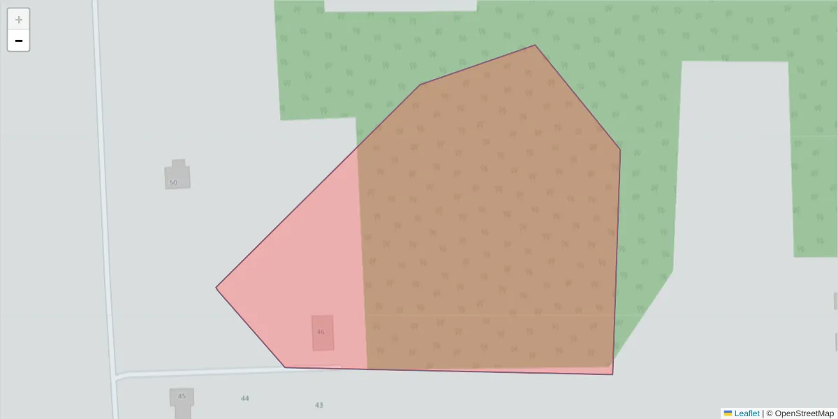Szczegółowa mapa kodu pocztowego 26-590 z granicami, sąsiednimi kodami pocztowymi i urzędami pocztowymi