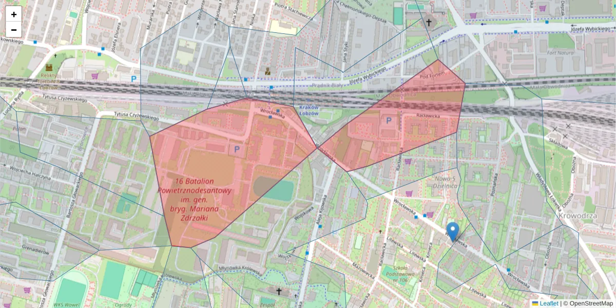 Szczegółowa mapa kodu pocztowego 30-017 z granicami, sąsiednimi kodami pocztowymi i urzędami pocztowymi