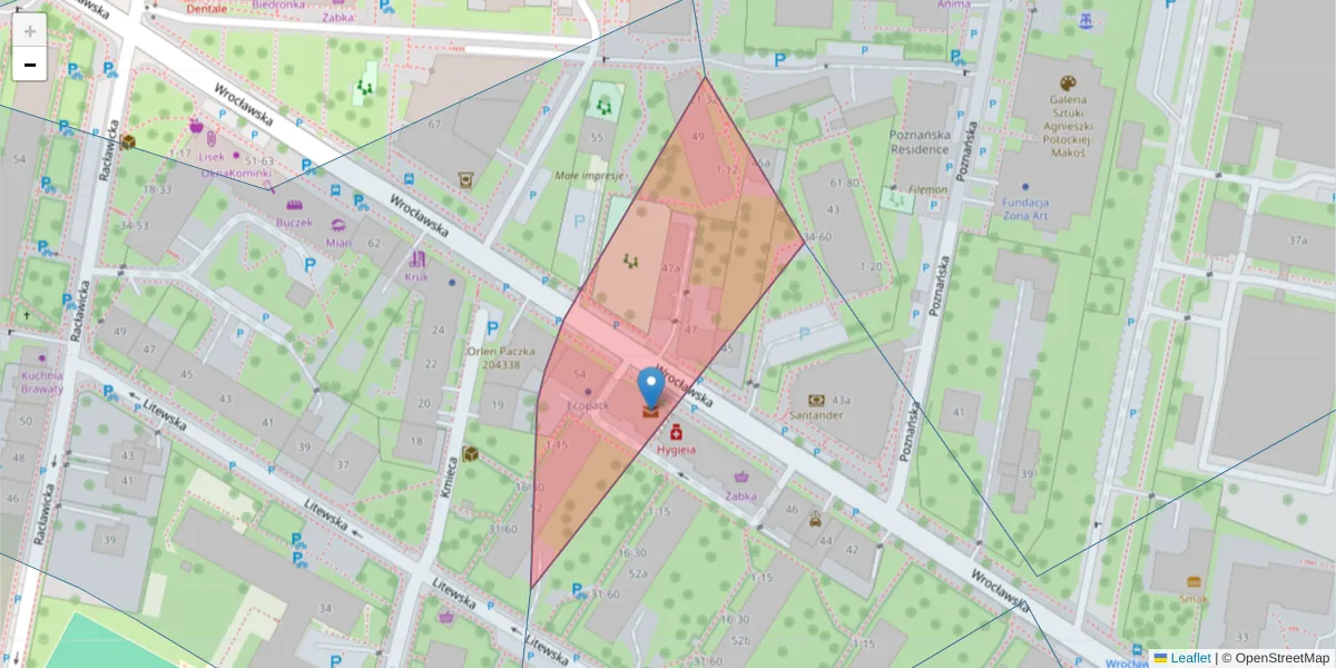 Szczegółowa mapa kodu pocztowego 30-024 z granicami, sąsiednimi kodami pocztowymi i urzędami pocztowymi