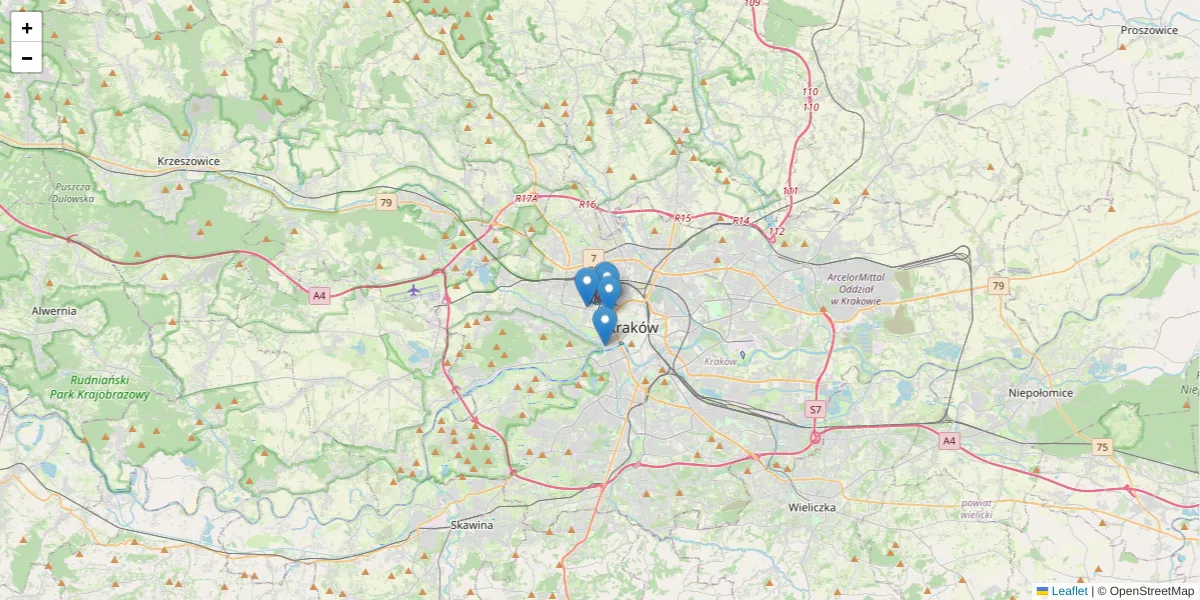 Szczegółowa mapa kodu pocztowego 30-053 z granicami, sąsiednimi kodami pocztowymi i urzędami pocztowymi