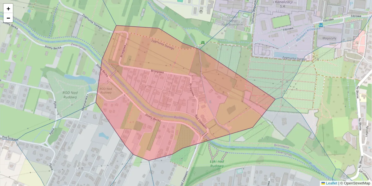 Szczegółowa mapa kodu pocztowego 30-235 z granicami, sąsiednimi kodami pocztowymi i urzędami pocztowymi