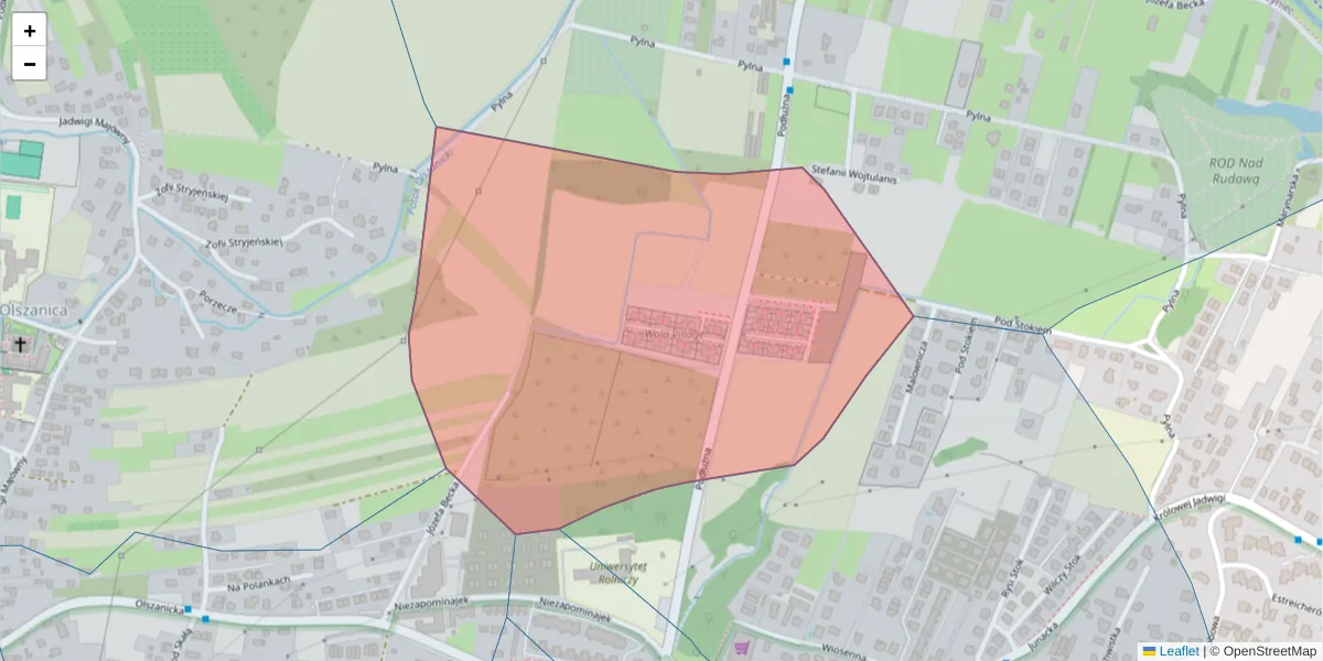 Szczegółowa mapa kodu pocztowego 30-239 z granicami, sąsiednimi kodami pocztowymi i urzędami pocztowymi