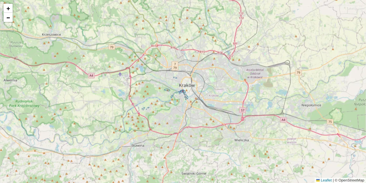 Szczegółowa mapa kodu pocztowego 30-303 z granicami, sąsiednimi kodami pocztowymi i urzędami pocztowymi