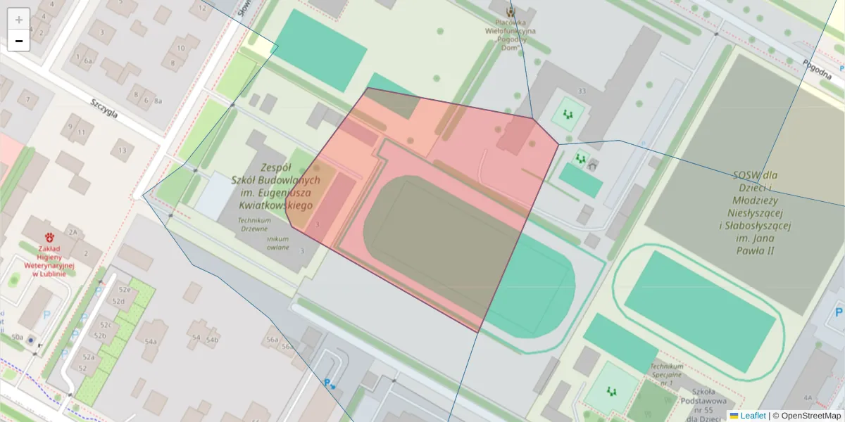 Szczegółowa mapa kodu pocztowego 30-336 z granicami, sąsiednimi kodami pocztowymi i urzędami pocztowymi