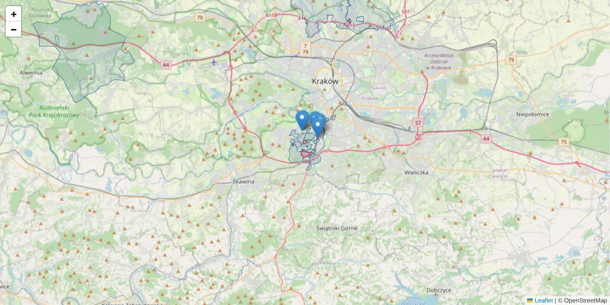 Szczegółowa mapa kodu pocztowego 30-437 z granicami, sąsiednimi kodami pocztowymi i urzędami pocztowymi