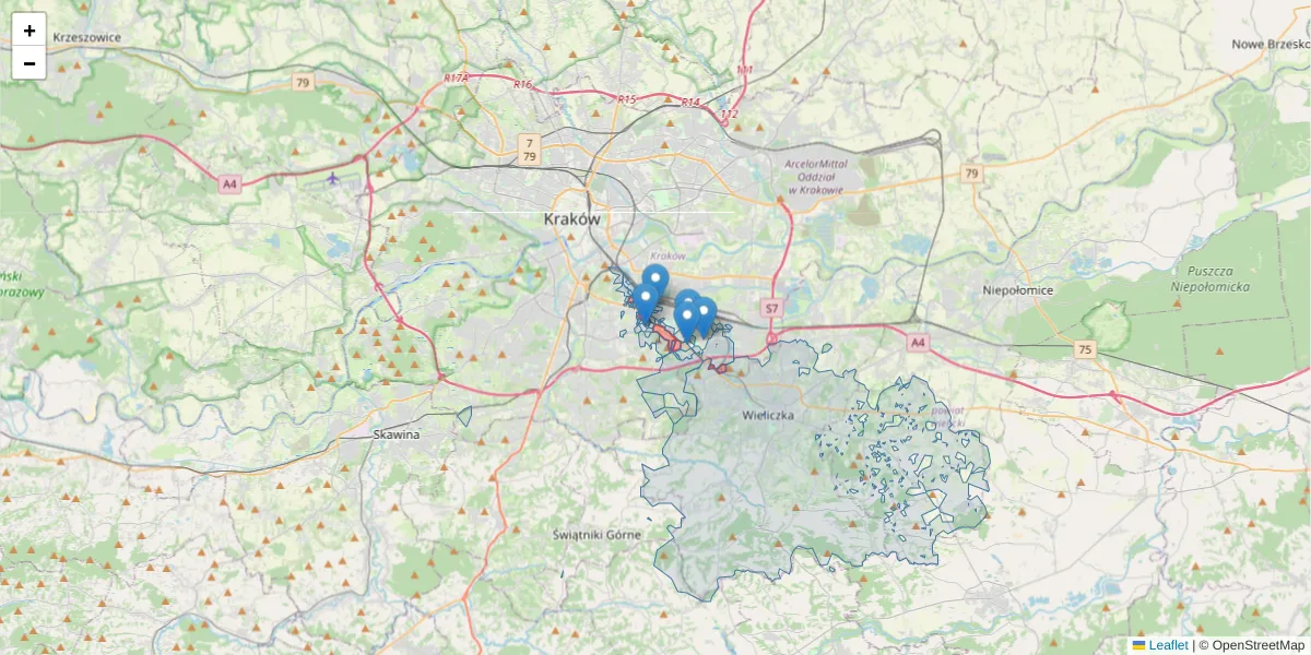 Szczegółowa mapa kodu pocztowego 30-663 z granicami, sąsiednimi kodami pocztowymi i urzędami pocztowymi