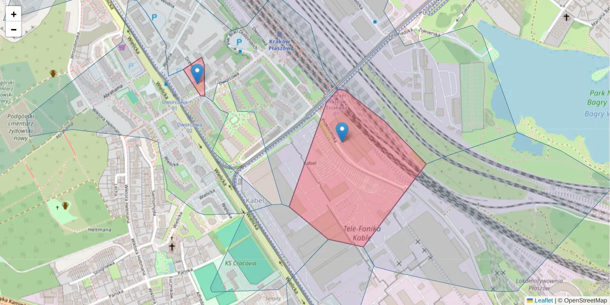 Szczegółowa mapa kodu pocztowego 30-902 z granicami, sąsiednimi kodami pocztowymi i urzędami pocztowymi