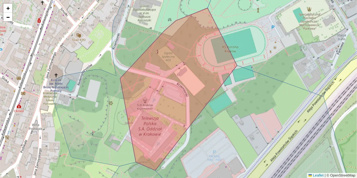 Szczegółowa mapa kodu pocztowego 30-955 z granicami, sąsiednimi kodami pocztowymi i urzędami pocztowymi