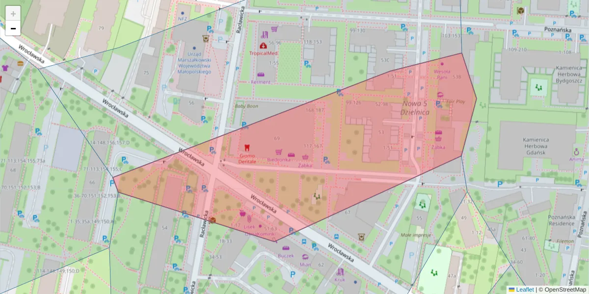 Szczegółowa mapa kodu pocztowego 30006 z granicami, sąsiednimi kodami pocztowymi i urzędami pocztowymi