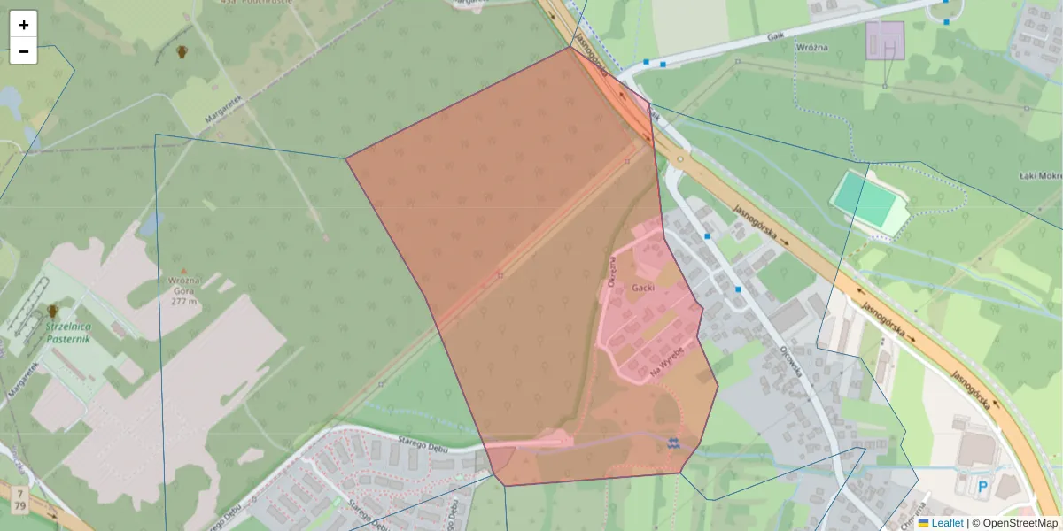 Szczegółowa mapa kodu pocztowego 31-350 z granicami, sąsiednimi kodami pocztowymi i urzędami pocztowymi