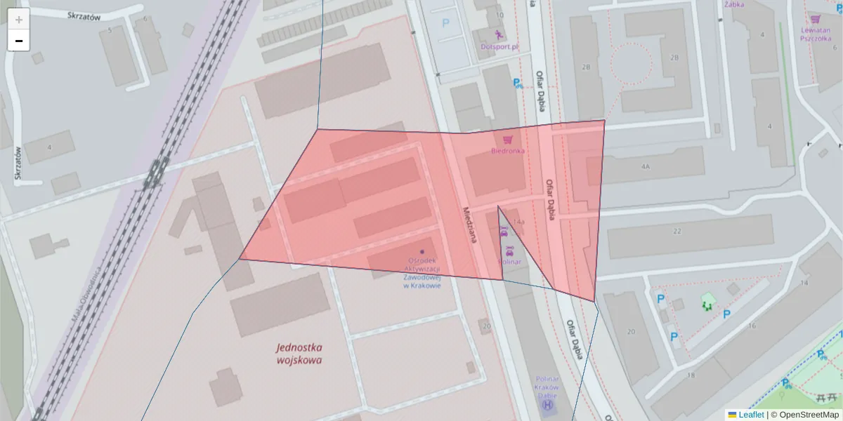 Szczegółowa mapa kodu pocztowego 31-567 z granicami, sąsiednimi kodami pocztowymi i urzędami pocztowymi