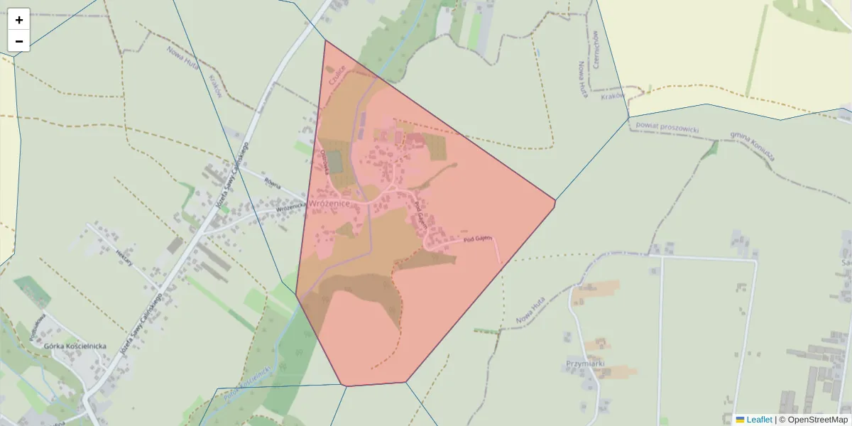 Szczegółowa mapa kodu pocztowego 31-997 z granicami, sąsiednimi kodami pocztowymi i urzędami pocztowymi