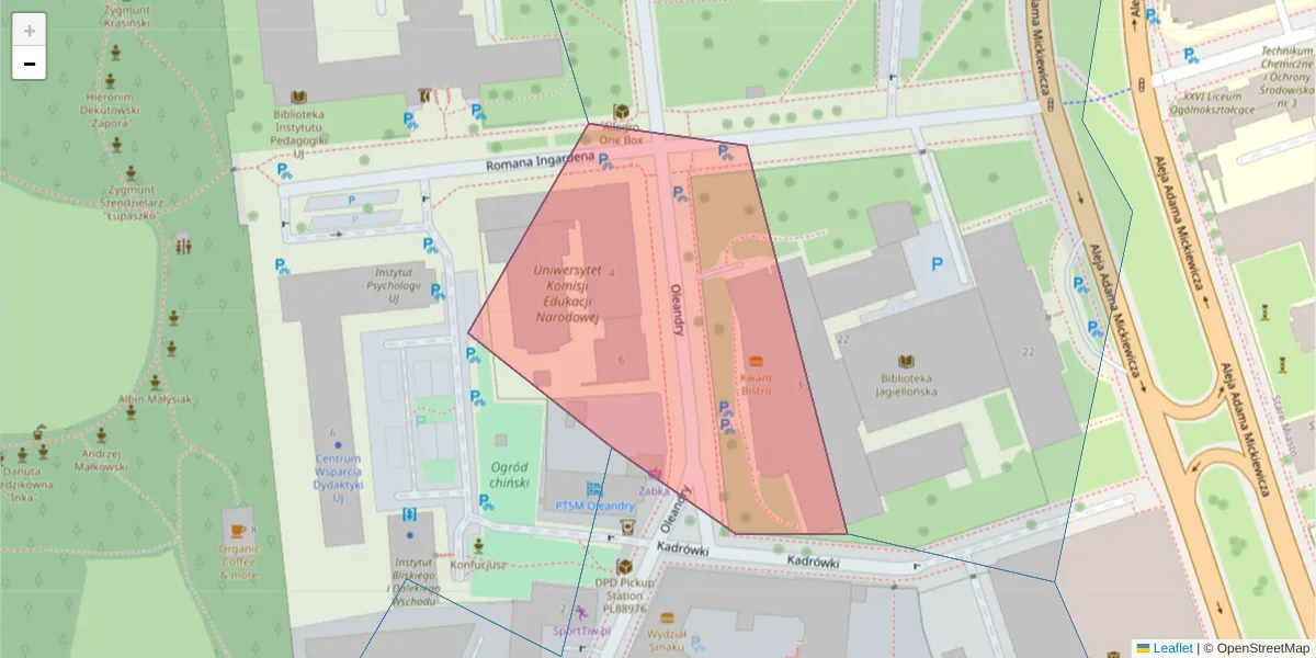 Szczegółowa mapa kodu pocztowego 33-063 z granicami, sąsiednimi kodami pocztowymi i urzędami pocztowymi
