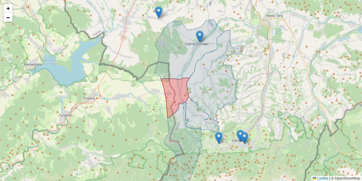 Szczegółowa mapa kodu pocztowego 34-513 z granicami, sąsiednimi kodami pocztowymi i urzędami pocztowymi