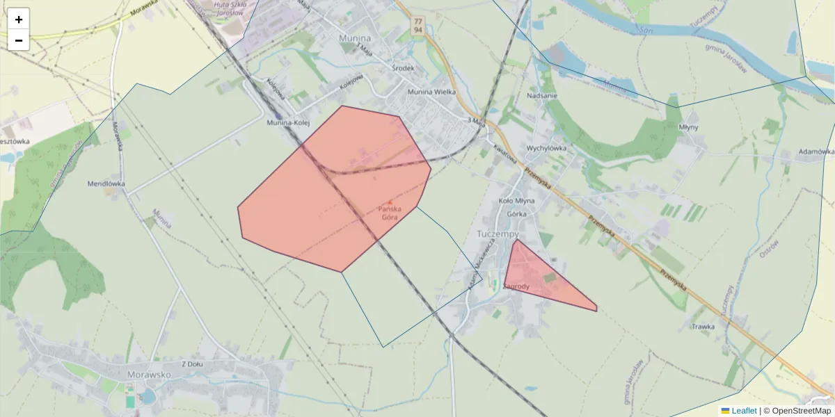 Szczegółowa mapa kodu pocztowego 35-514 z granicami, sąsiednimi kodami pocztowymi i urzędami pocztowymi
