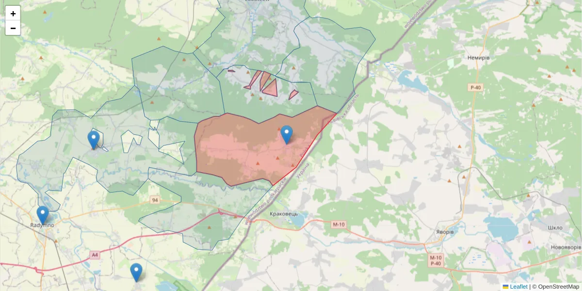 Szczegółowa mapa kodu pocztowego 37-627 z granicami, sąsiednimi kodami pocztowymi i urzędami pocztowymi