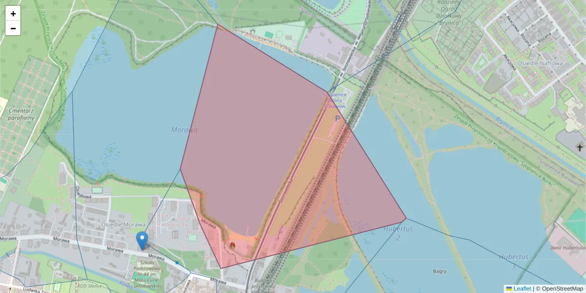 Szczegółowa mapa kodu pocztowego 40-475 z granicami, sąsiednimi kodami pocztowymi i urzędami pocztowymi