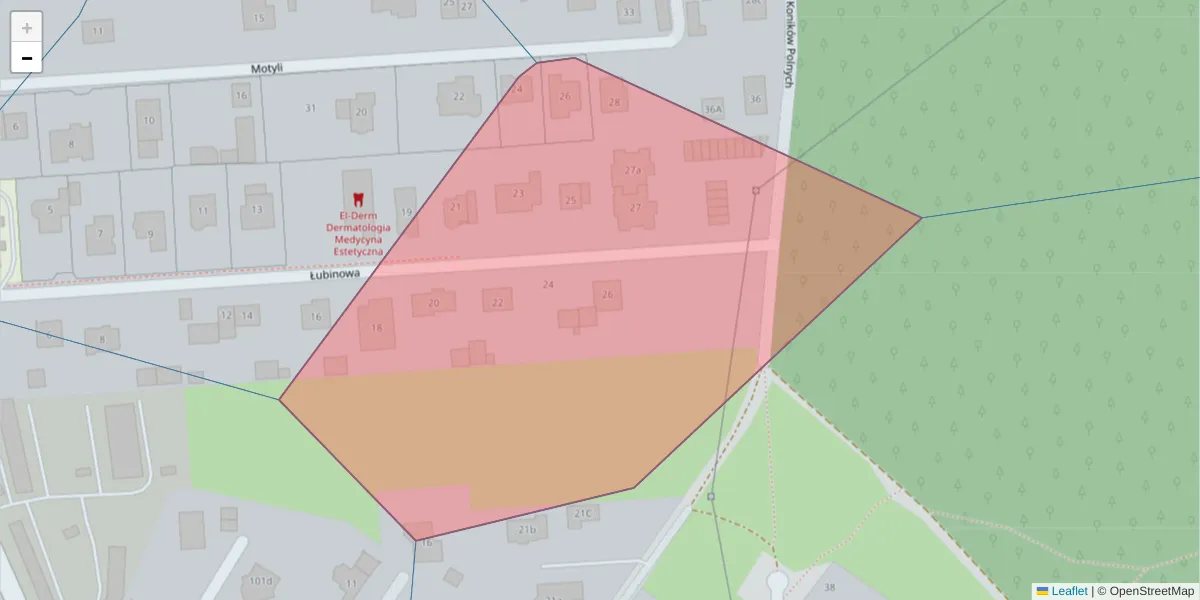 Szczegółowa mapa kodu pocztowego 40-647 z granicami, sąsiednimi kodami pocztowymi i urzędami pocztowymi