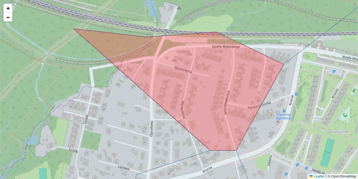 Szczegółowa mapa kodu pocztowego 40-756 z granicami, sąsiednimi kodami pocztowymi i urzędami pocztowymi