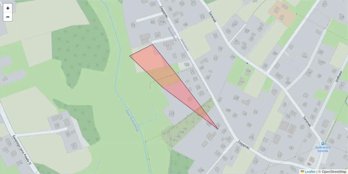Szczegółowa mapa kodu pocztowego 43-214 z granicami, sąsiednimi kodami pocztowymi i urzędami pocztowymi