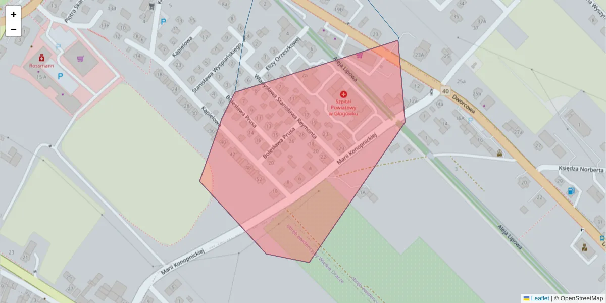 Szczegółowa mapa kodu pocztowego 48-925 z granicami, sąsiednimi kodami pocztowymi i urzędami pocztowymi