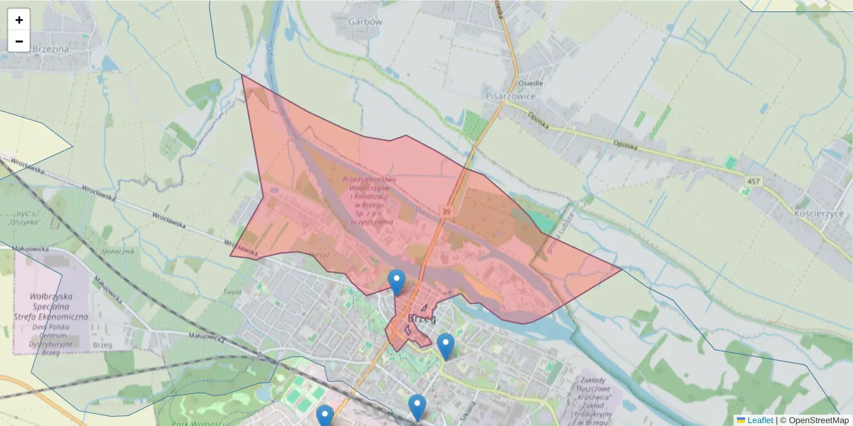Szczegółowa mapa kodu pocztowego 49-306 z granicami, sąsiednimi kodami pocztowymi i urzędami pocztowymi