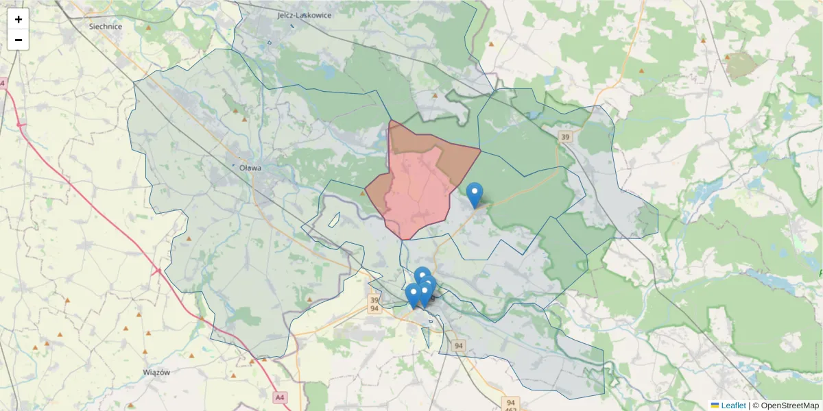 Szczegółowa mapa kodu pocztowego 49-312 z granicami, sąsiednimi kodami pocztowymi i urzędami pocztowymi