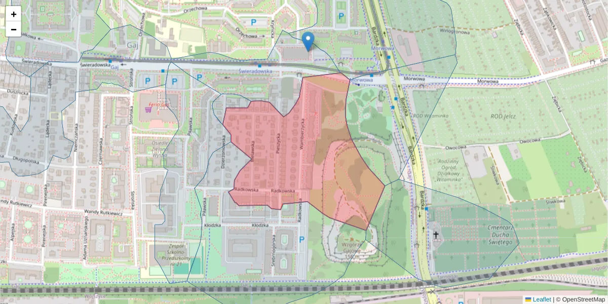 Szczegółowa mapa kodu pocztowego 50-537 z granicami, sąsiednimi kodami pocztowymi i urzędami pocztowymi
