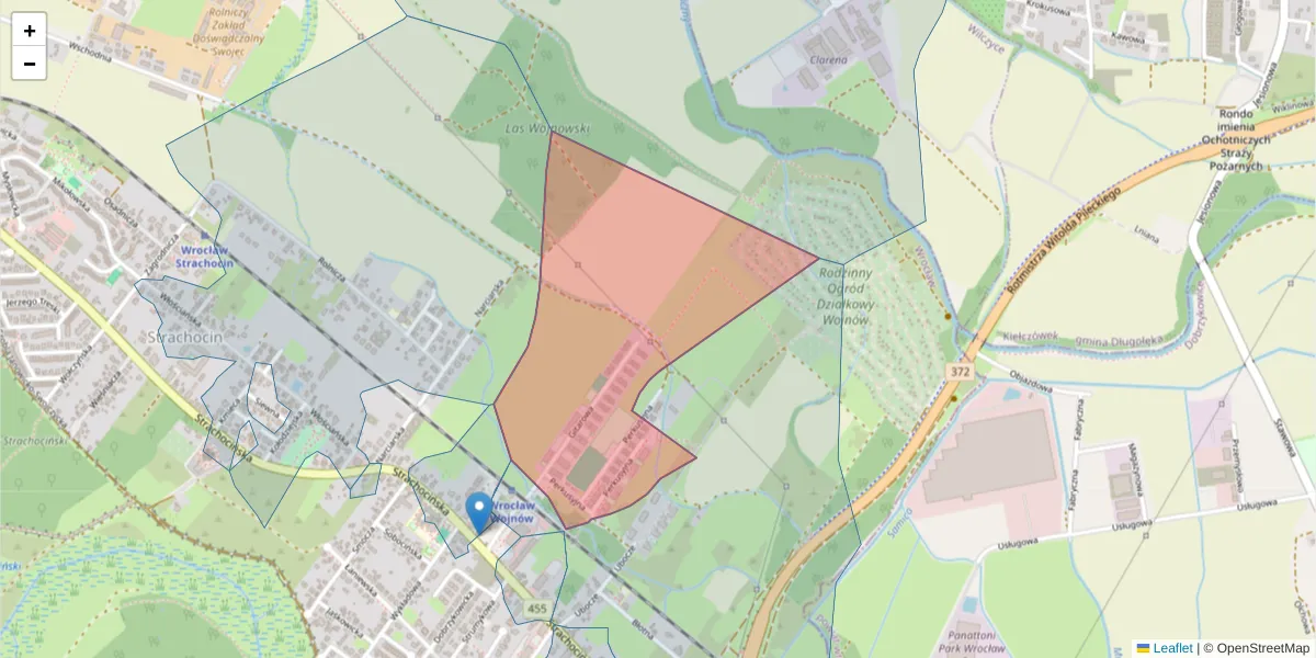 Szczegółowa mapa kodu pocztowego 51-531 z granicami, sąsiednimi kodami pocztowymi i urzędami pocztowymi