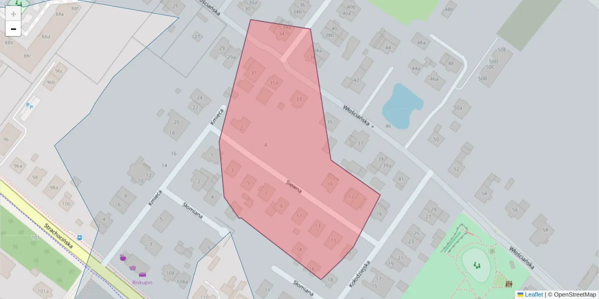 Szczegółowa mapa kodu pocztowego 51-537 z granicami, sąsiednimi kodami pocztowymi i urzędami pocztowymi