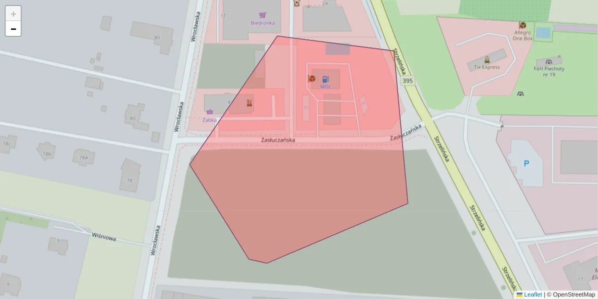 Szczegółowa mapa kodu pocztowego 52-050 z granicami, sąsiednimi kodami pocztowymi i urzędami pocztowymi