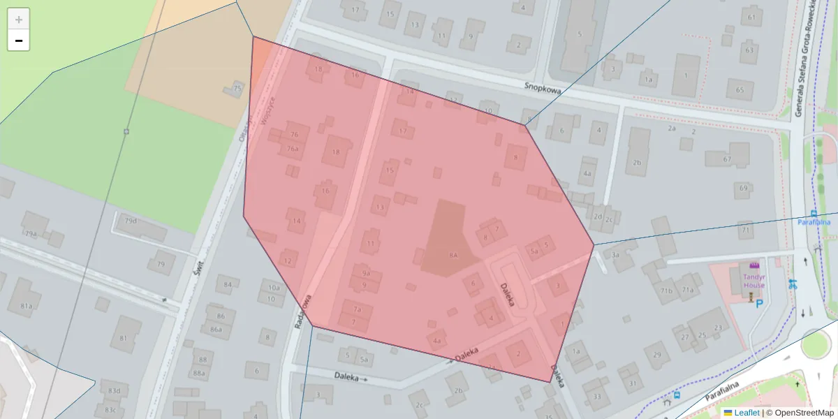 Szczegółowa mapa kodu pocztowego 52-224 z granicami, sąsiednimi kodami pocztowymi i urzędami pocztowymi