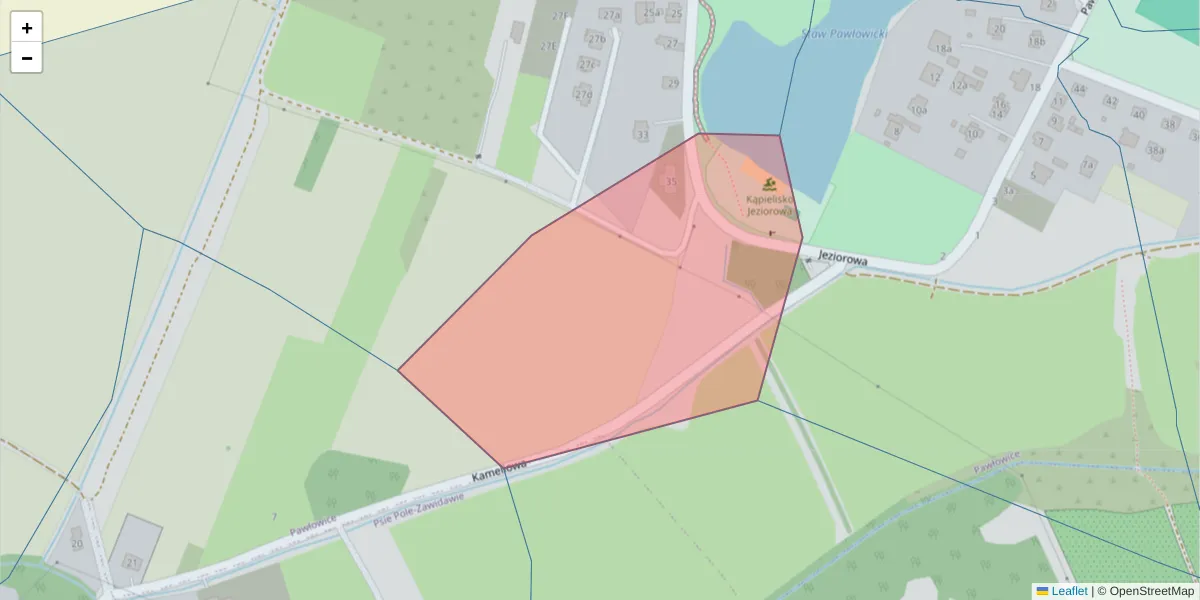 Szczegółowa mapa kodu pocztowego 52-252 z granicami, sąsiednimi kodami pocztowymi i urzędami pocztowymi