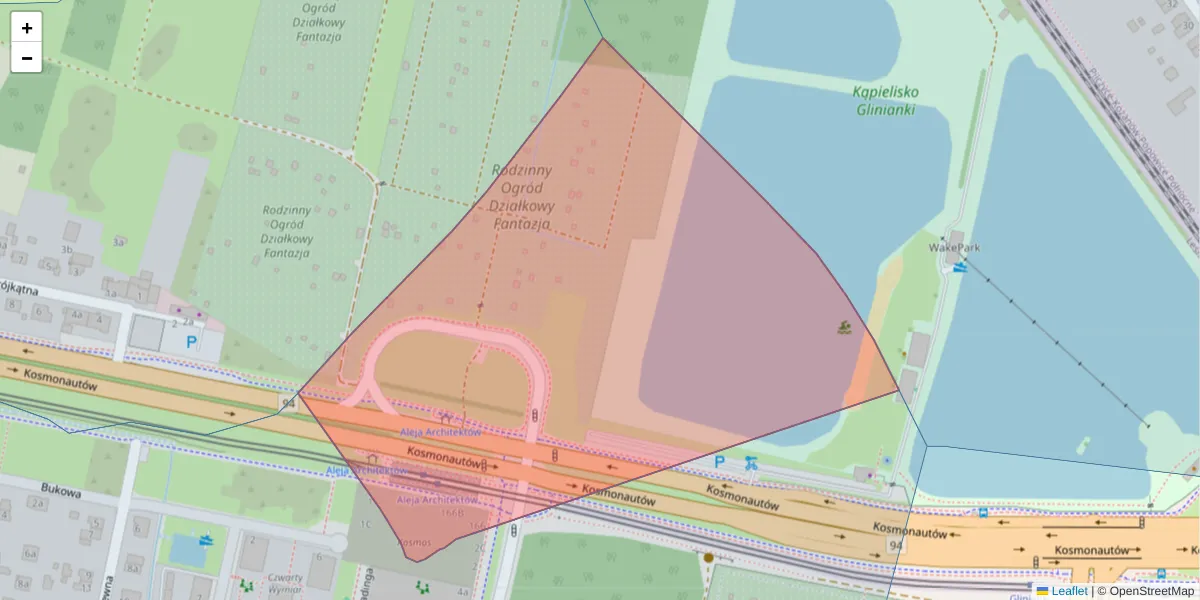Szczegółowa mapa kodu pocztowego 54-127 z granicami, sąsiednimi kodami pocztowymi i urzędami pocztowymi