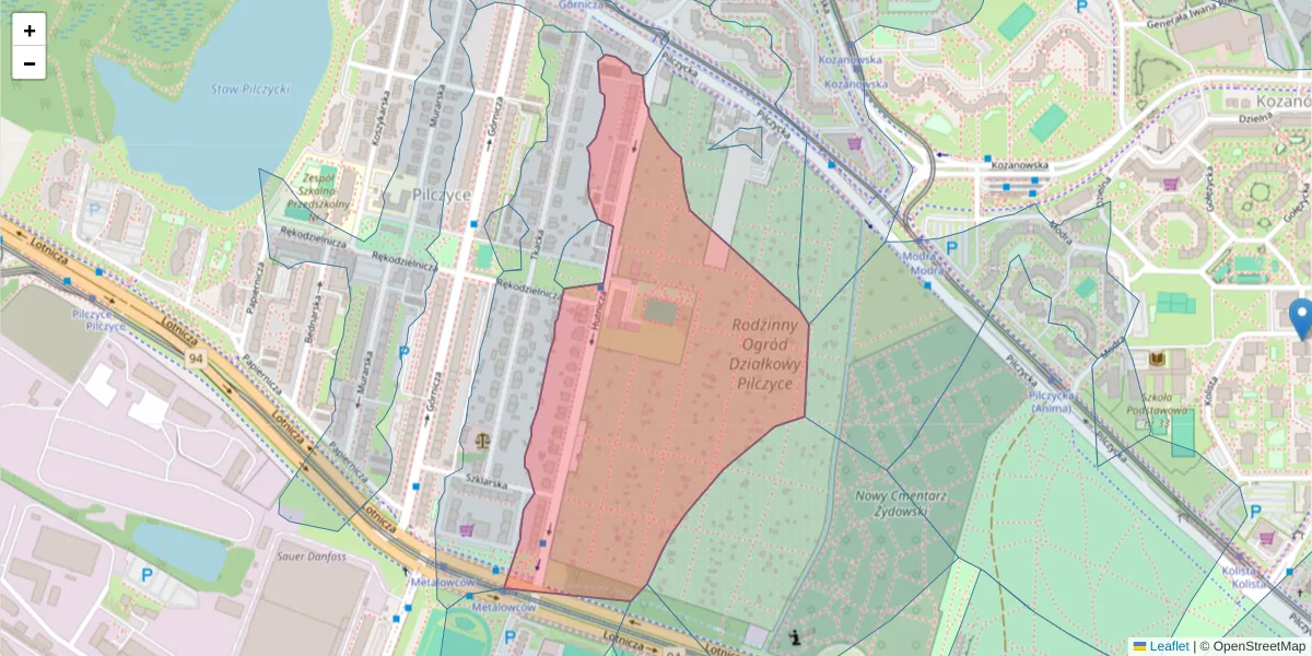 Szczegółowa mapa kodu pocztowego 54-139 z granicami, sąsiednimi kodami pocztowymi i urzędami pocztowymi