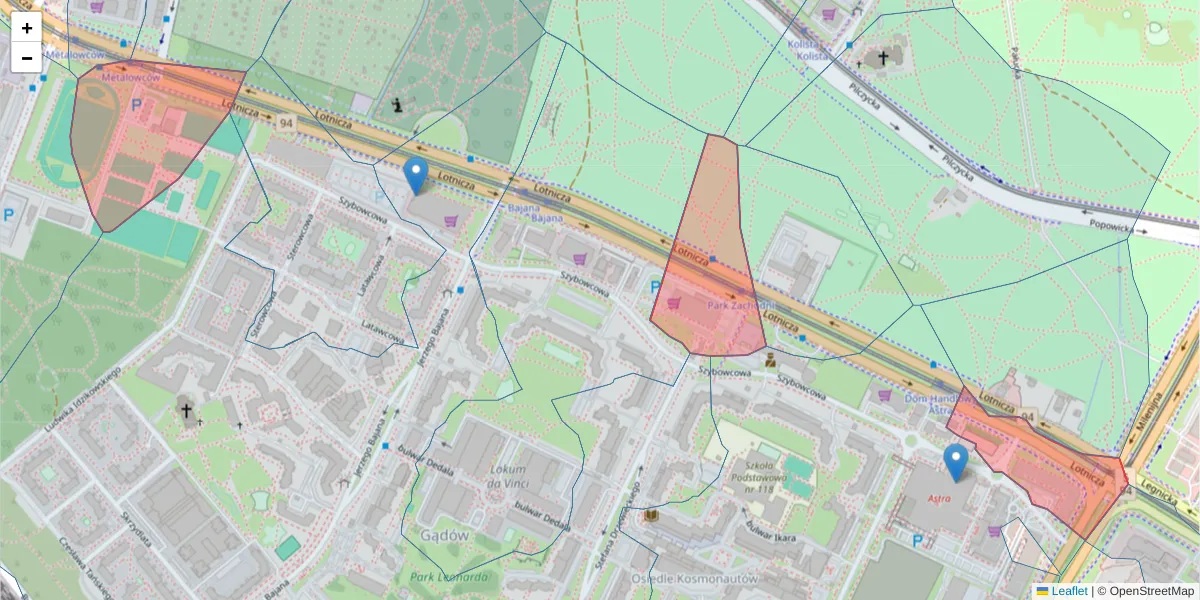 Szczegółowa mapa kodu pocztowego 54-155 z granicami, sąsiednimi kodami pocztowymi i urzędami pocztowymi