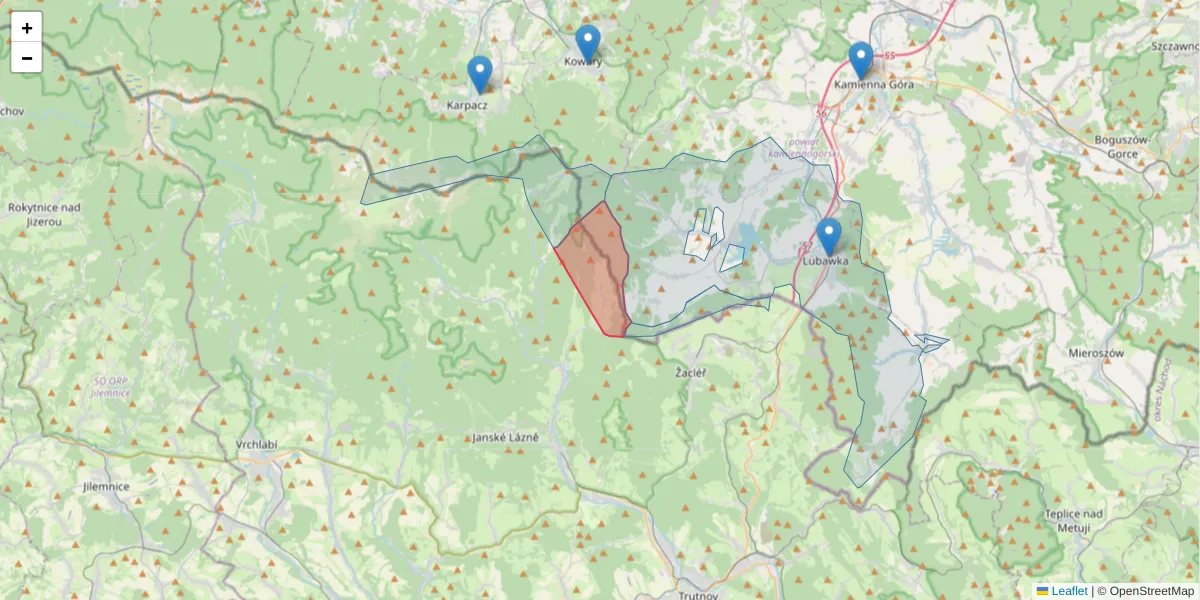 Szczegółowa mapa kodu pocztowego 54226 z granicami, sąsiednimi kodami pocztowymi i urzędami pocztowymi