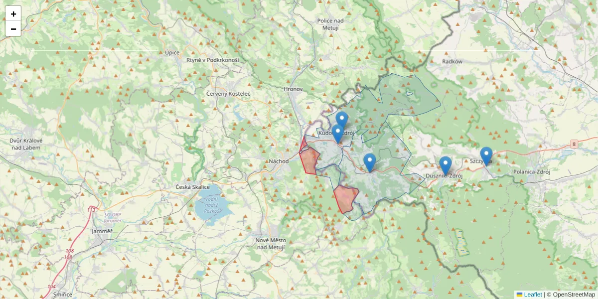 Szczegółowa mapa kodu pocztowego 54701 z granicami, sąsiednimi kodami pocztowymi i urzędami pocztowymi
