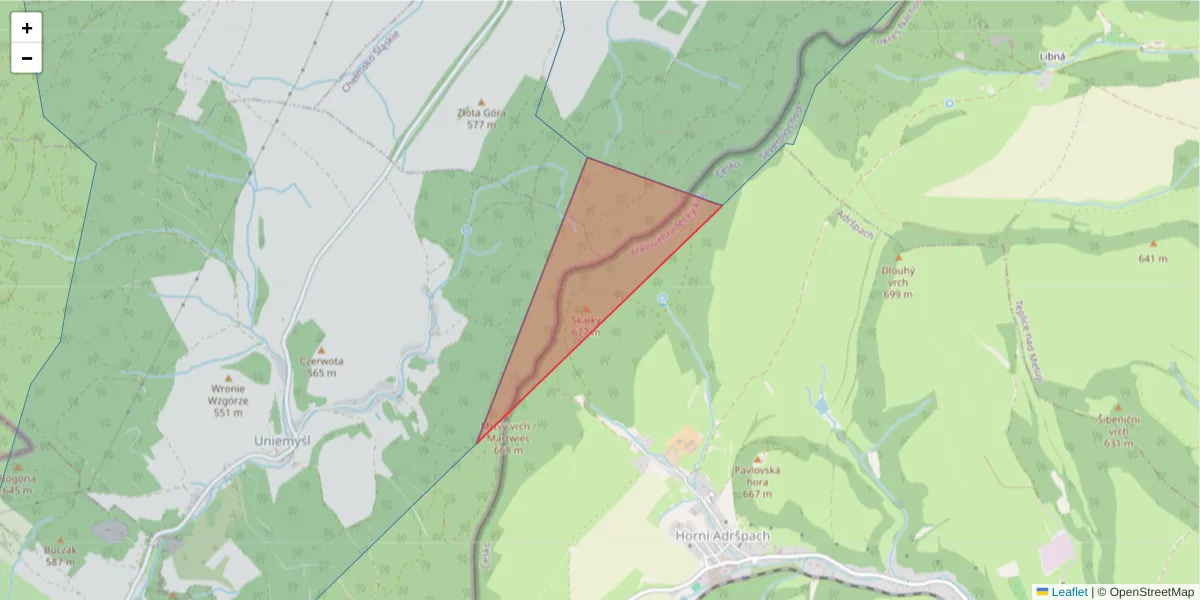Szczegółowa mapa kodu pocztowego 54952 z granicami, sąsiednimi kodami pocztowymi i urzędami pocztowymi